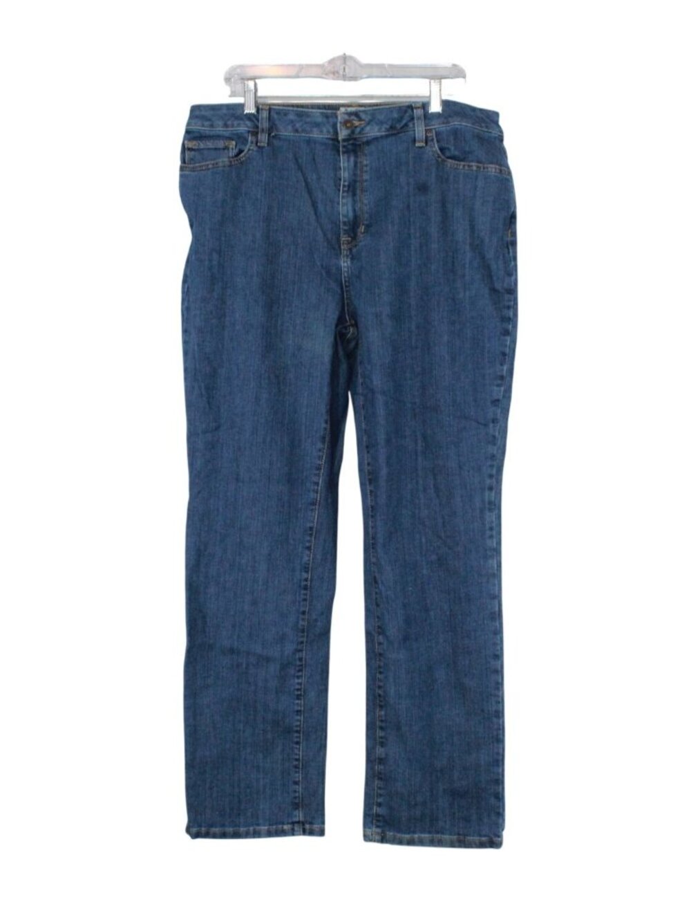 LL Bean True Shape Jeans Straight Leg Blue Casual Workwear Everyday 18M/T